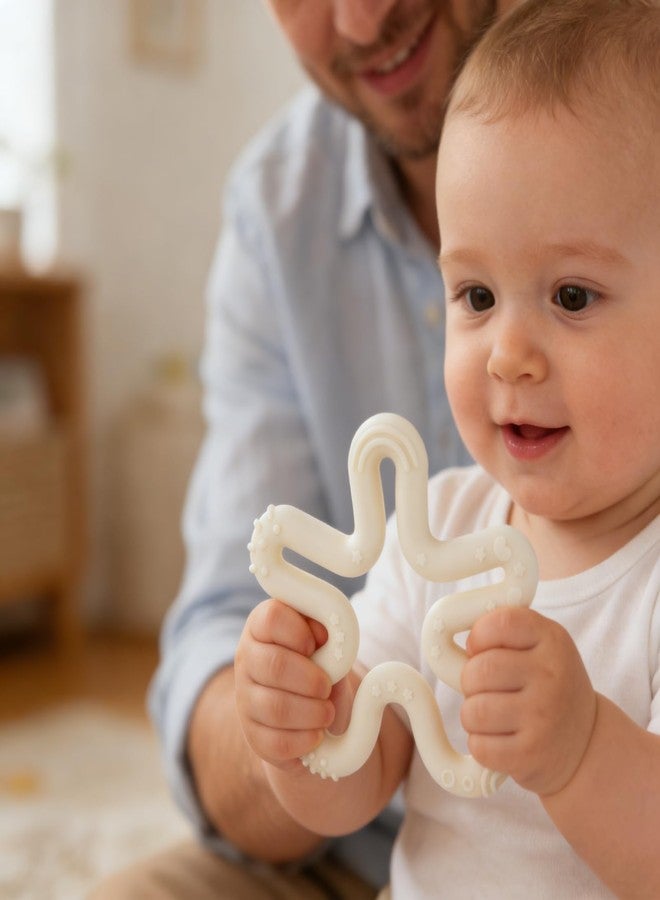 Fu Store 3 Pack Coral Flower Ring Teether Baby Teething Toys Silicone Teether Ring Toys for Babies 0-6 0-12 0-24 0-36 Months Easy to Grasp Clean Infant Teething Relief Soothing Sore Gums - Image 5